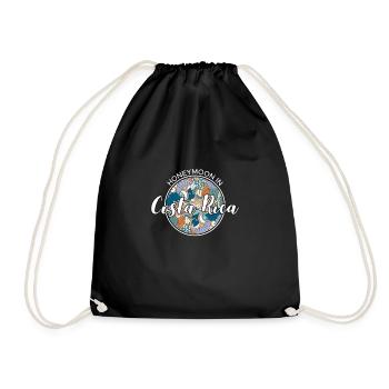 Honeymoon Flitterwochen Urlaub Shirt Costa Rica - Turnbeutel - Schwarz - Vorne