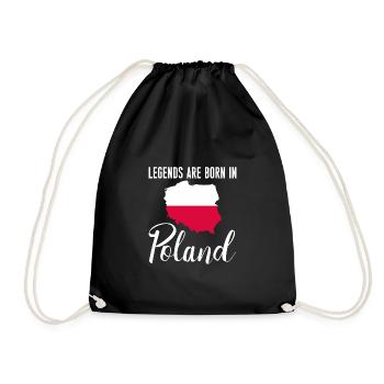 Des légendes sont nées en Pologne cadeau de chemise - Sac de sport léger - noir - Devant