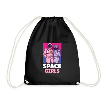 Astronaut Astronomy Solar System Space Kids - Drawstring Bag - black - Front