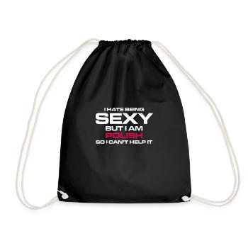 Je déteste être sexy mais je suis polonaise donc je ne peux pas aider - Sac de sport léger - noir - Devant