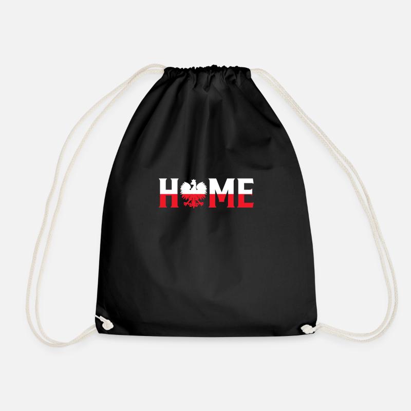 Home Polen Pole Shirt Geschenk - Turnbeutel - Schwarz