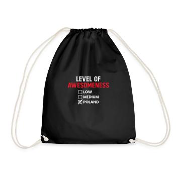 Niveau De Génialité Cadeau Pologne Chemise - Sac de sport léger - noir - Devant