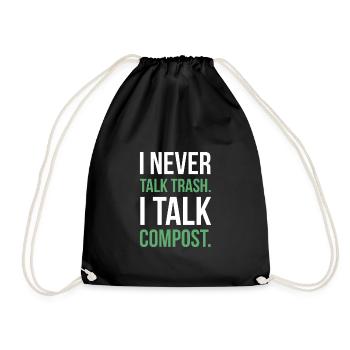 Je ne parle jamais trash je parle Compost Shirt Cadeau - Sac de sport léger - noir - Devant