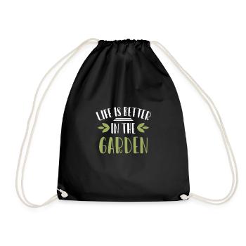 La vie est meilleure dans le jardinier en chemise de jardin - Sac de sport léger - noir - Devant