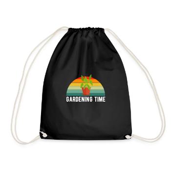 Gardening Time Vintage Retro Gardener Shirt - Sac de sport léger - noir - Devant