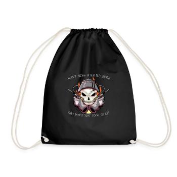 Soudeur Femme Drôle Drôle Soudage Petite Amie Cadeau - Sac de sport léger - noir - Devant