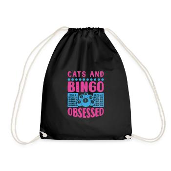 Bingo Jeu de cartes Grand-mère Bingo Joueur Bingo Cartes - Sac de sport léger - noir - Devant