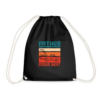 Garden Plants Gardener Lawn Mowing Leaf Blowers - Drawstring Bag - black - Front