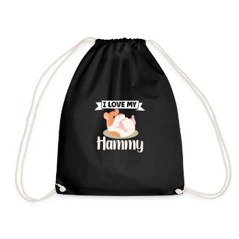 Hamster Fan Hamster Lover Hamsters - Drawstring Bag - black - Front