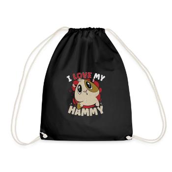 Hamster Fan Hamster Lover Hamsters - Drawstring Bag - black - Front