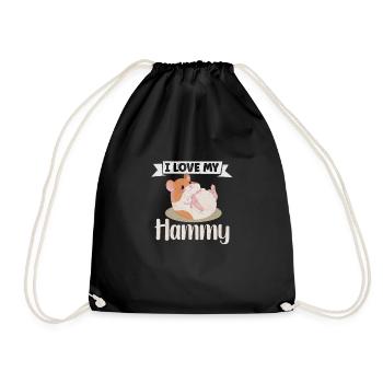 Hamster Fan Hamster Lover Hamsters - Drawstring Bag - black - Front