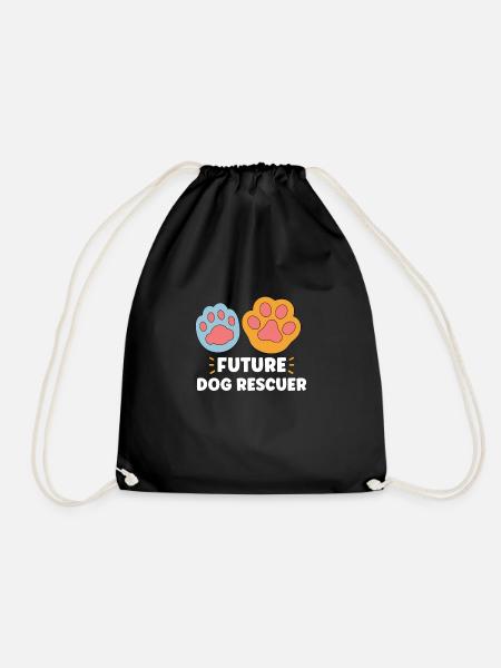 DOG RESCUE ANIMAL RIGHTS RESCUE DOG ADOPTION - Turnbeutel - Schwarz