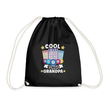 Bingo Jeu de cartes Grand-mère Bingo Joueur Bingo Cartes - Sac de sport léger - noir - Devant