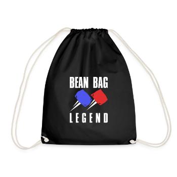 Bean Bag Legend Shirt Geschenk Cornhole - Turnbeutel - Schwarz - Vorne