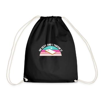 Dans Sexy et je le jette Cornhole Shirt cadeau - Sac de sport léger - noir - Devant