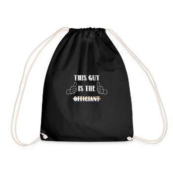 This Guy Is The Officant Official Wedding LGBT - Drawstring Bag - black - Front