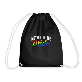 Mother of the Bride Gift Mother of the Bride LGBT - Drawstring Bag - black - Front
