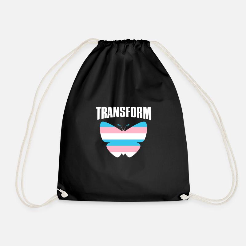 Transform Schmetterling Trans Kid Shirt - Turnbeutel - Schwarz