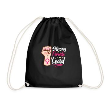 Feminist Feminism Actor Theater Drama Teacher - Drawstring Bag - black - Front