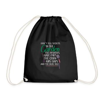 Gardening Plants Gardener Plantation Nature Gift - Drawstring Bag - black - Front