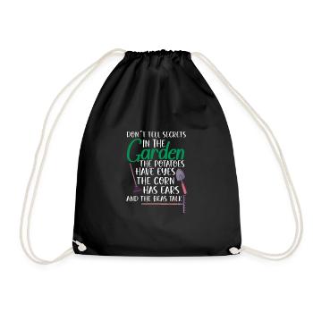 Gardening Plants Gardener Plantation Nature Gift - Drawstring Bag - black - Front