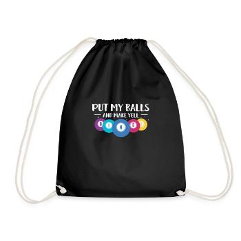 Mettre mes couilles et faire un cadeau de chemise Yell BINGO - Sac de sport léger - noir - Devant