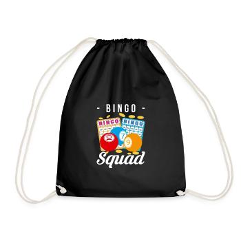 Bingo Squad Shirt Geschenk - Turnbeutel - Schwarz - Vorne