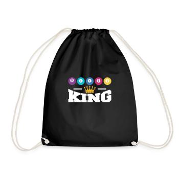 Bingo King Shirt Geschenk - Turnbeutel - Schwarz - Vorne