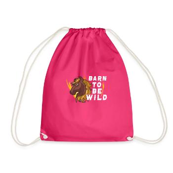 Cheval Dressage Équitation Cheval Fille Grange - Sac de sport léger - fuchsia - Devant