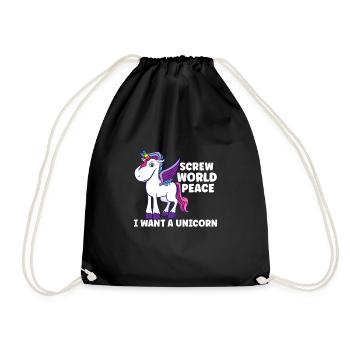Horse Dressage Horseback-Riding Horse Girl Barn - Turnbeutel - Schwarz - Vorne
