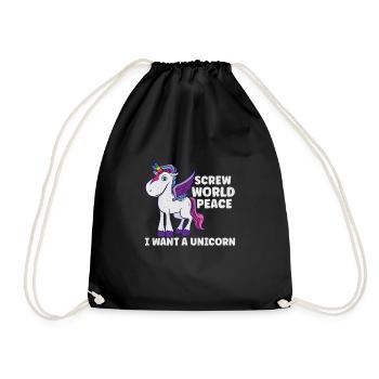 Horse Dressage Horseback-Riding Horse Girl Barn - Turnbeutel - Schwarz - Vorne