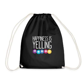 Happiness Is Yelling BINGO Geschenk Shirt - Turnbeutel - Schwarz - Vorne