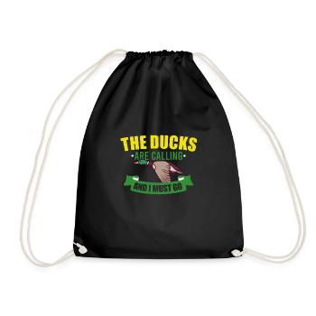 Duck Hunting Duck Hunter Bird Hunting - Drawstring Bag - black - Front