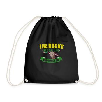 Duck Hunting Duck Hunter Bird Hunting - Drawstring Bag - black - Front
