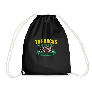 Duck Hunting Duck Hunter Bird Hunting - Drawstring Bag - black - Front