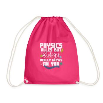 Microbiologist Microbiology Lab Staph Biology - Drawstring Bag - fuchsia - Front