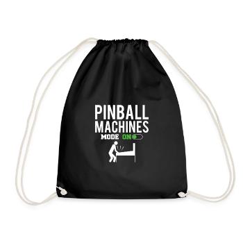 Pinball Machines Mode On Shirt Pinball Machine - Drawstring Bag - black - Front