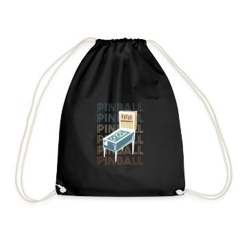 Vintage Retro Pinball Shirt Cadeau - Sac de sport léger - noir - Devant