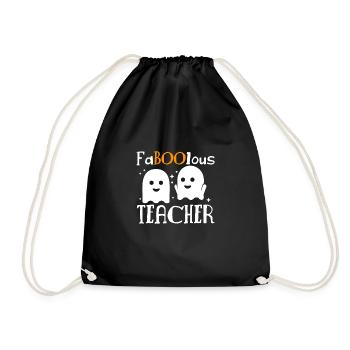 FaBOOlous Teacher Lehrer T-Shirt Geschenk - Turnbeutel - Schwarz - Vorne
