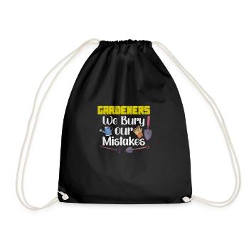 Gardening Plants Gardener Plantation Nature Gift - Drawstring Bag - black - Front