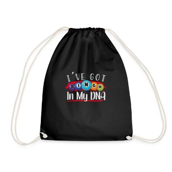 Bingo Card Game Grandma Bingo Player Bingo Cards - Drawstring Bag - black - Front