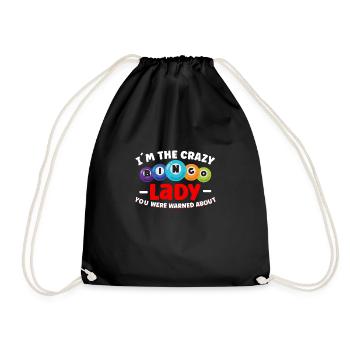 Bingo Jeu de cartes Grand-mère Bingo Joueur Bingo Cartes - Sac de sport léger - noir - Devant