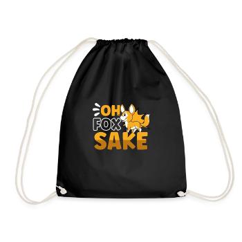 Fox lovers Foxes Love red fox Cuter - Drawstring Bag - black - Front