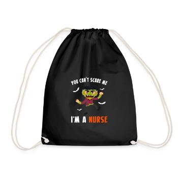 You Cant Scare Me Im A Nurse Shirt - Turnbeutel - Schwarz - Vorne
