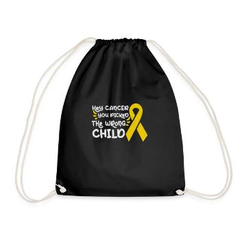 Childhood Cancer Awareness Month Mom Mother Gift - Drawstring Bag - black - Front
