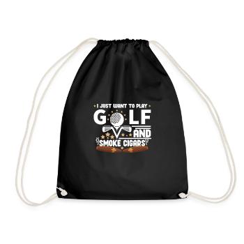Golf Player Golfer Golf Golf Cart Golf Mom - Turnbeutel - Schwarz - Vorne