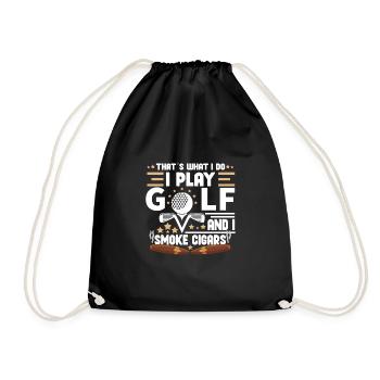 Golf Player Golfer Golf Golf Cart Golf Mom - Turnbeutel - Schwarz - Vorne