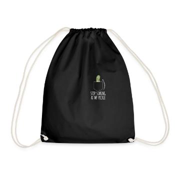 Sac de poitrine Pickle Shirt Cadeau - Sac de sport léger - noir - Devant