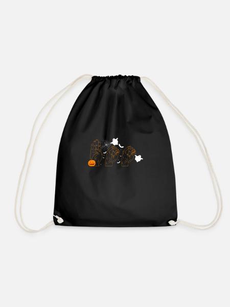 Boo Halloween Taub Gehörlos Shirt - Turnbeutel - Schwarz