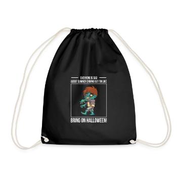 Zombie Halloween Shirt Geschenk - Turnbeutel - Schwarz - Vorne